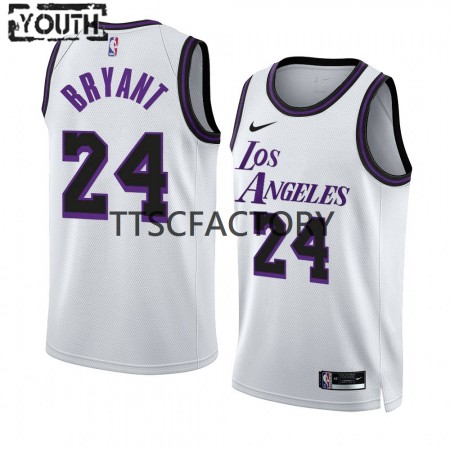 Maillot Basket Los Angeles Lakers Kobe Bryant 24 Nike 2022-23 City Edition Blanc Swingman - Enfant